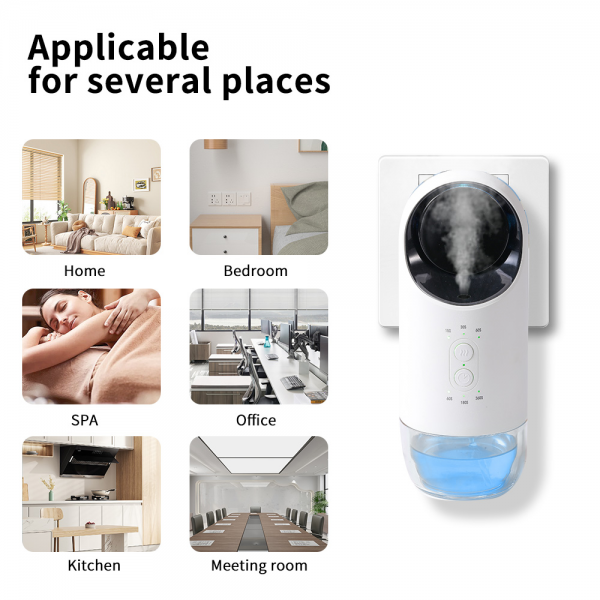 Wall Plug In Intelligent Portable Waterless Home Machine Perfume Fragrance Freshener Air Essential Oil Aroma Scent Diffuser